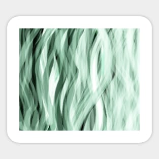 Wavy Vertical Light Green Brush Strokes Sticker